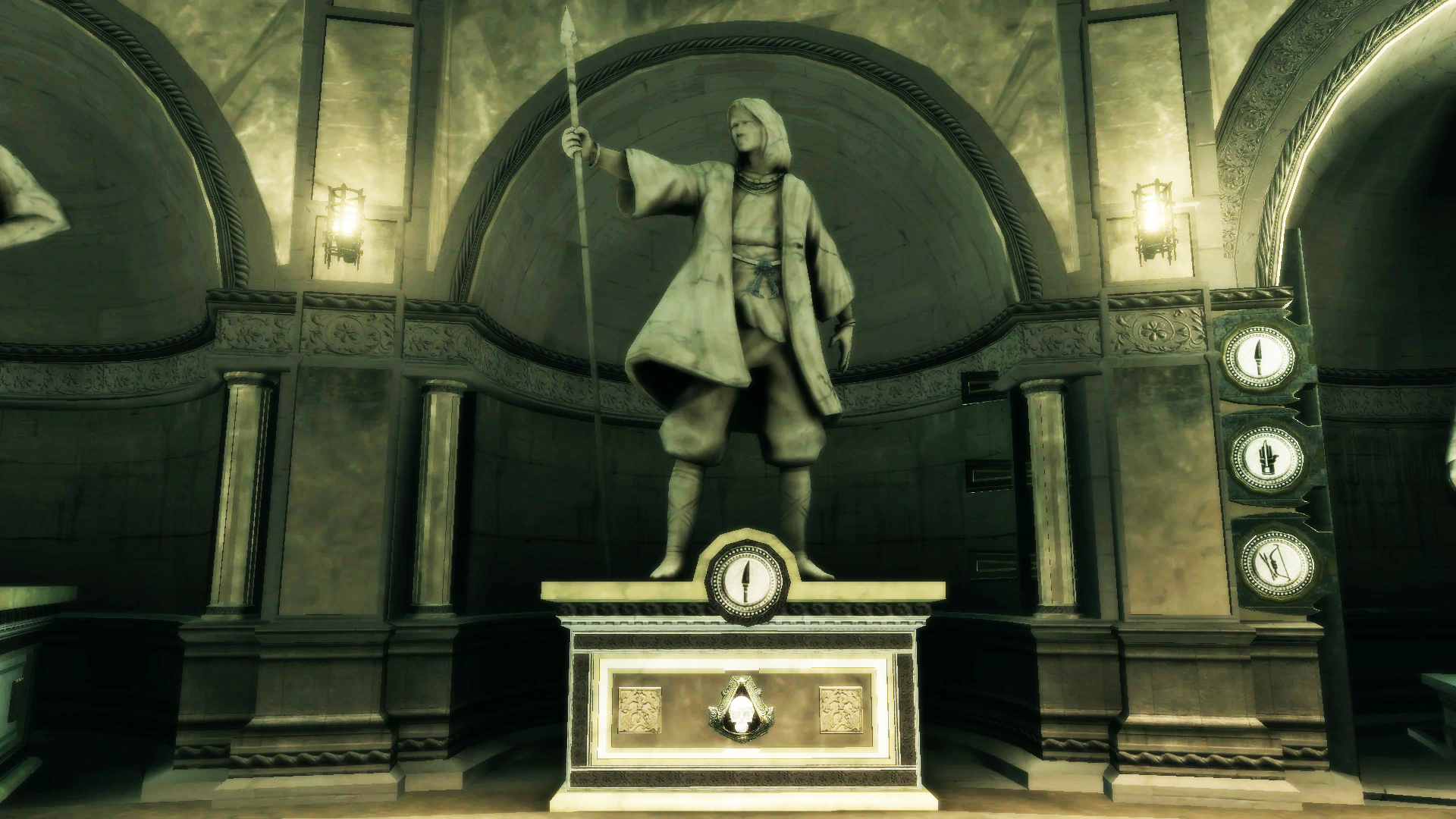 Wei Yu, whose appears in Assassin's Creed II as one of seven legendary  Assassins commemorated with a statue in the Sanctuary of the Villa  Auditore. Appears in the opening of the mobile